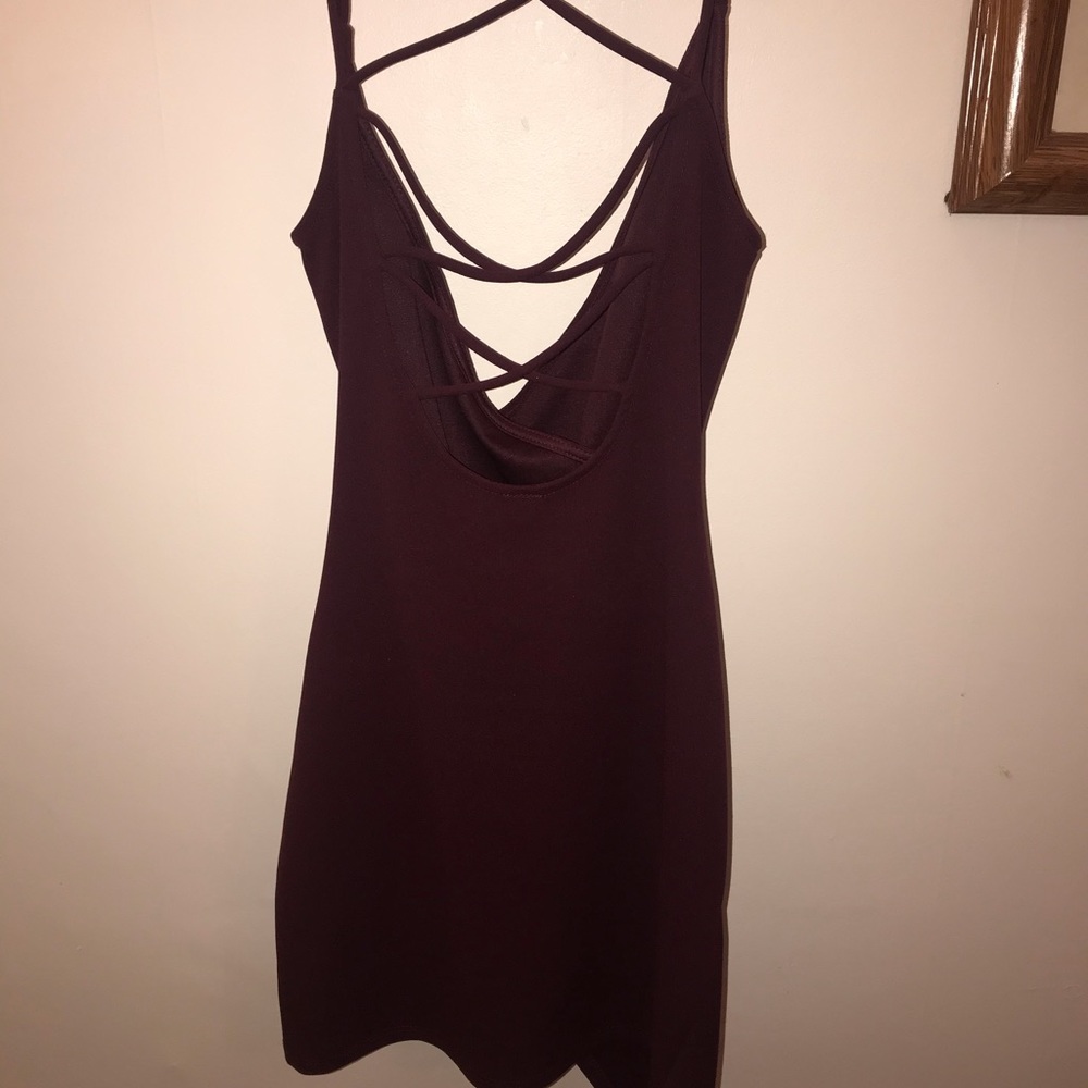 Burgundy dress